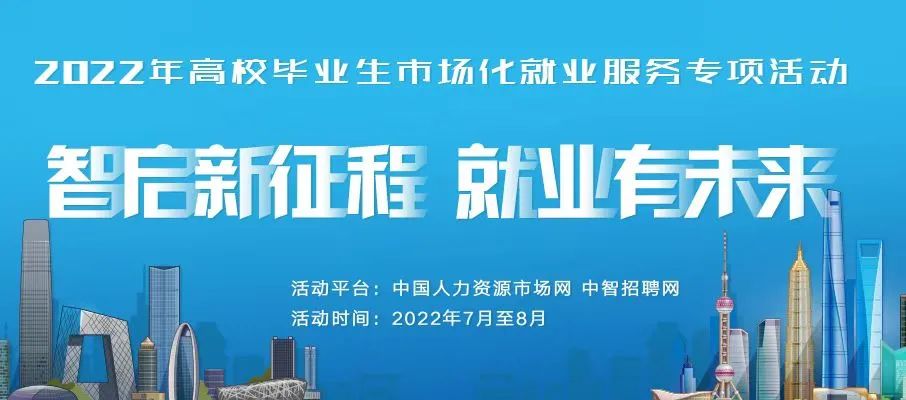 中智招聘网助力人社部2022年高校毕业生市场化就业服务专项活动